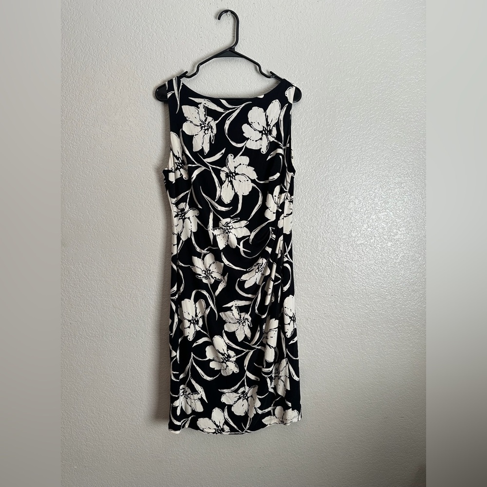Lauren Ralph Lauren women’s black and white floral dress size 14